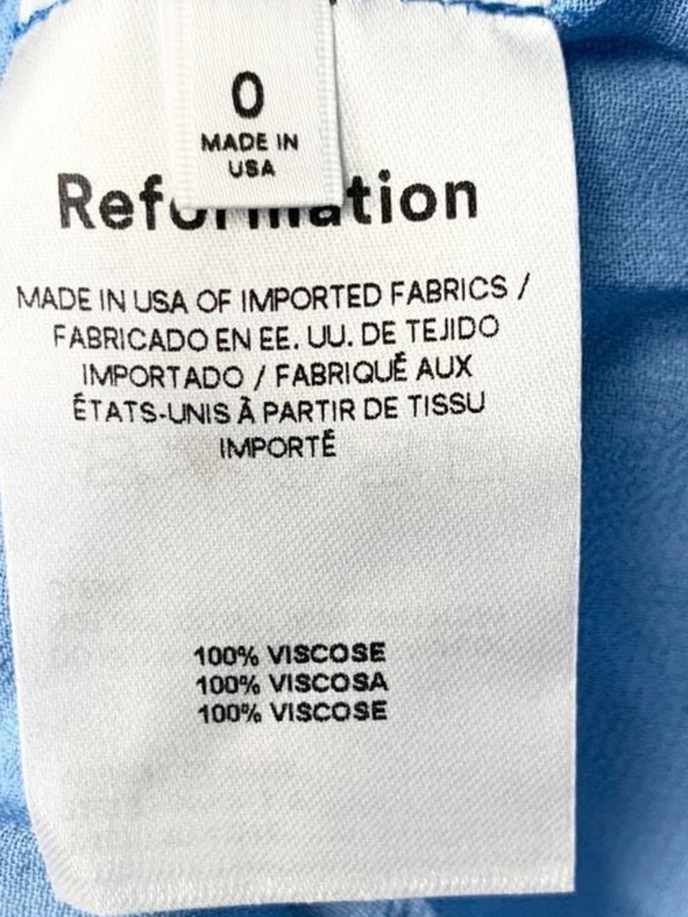 NWD Reformation Alisa Midi Dress in Blue Floral - Size 0 - Picture 9 of 10